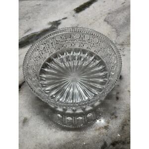 Vintage Echt Bleikristall German Lead Crystal Bowl Dish Candy Nuts Round